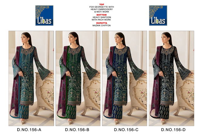 Libas 156 Embroidered Georgette Pakistani Suits Catalog
